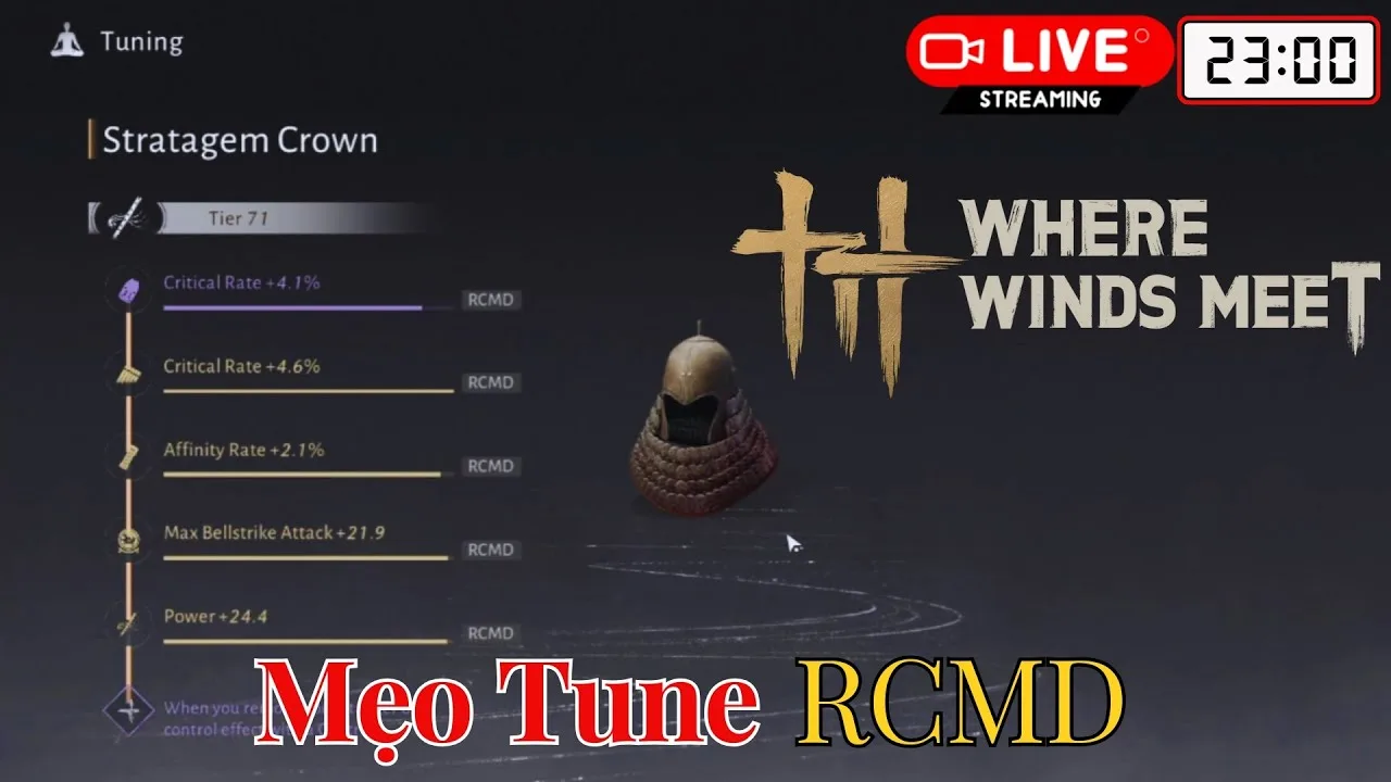 Where Winds Meet — Mẹo tune dòng RCMD như ý (PCNET)