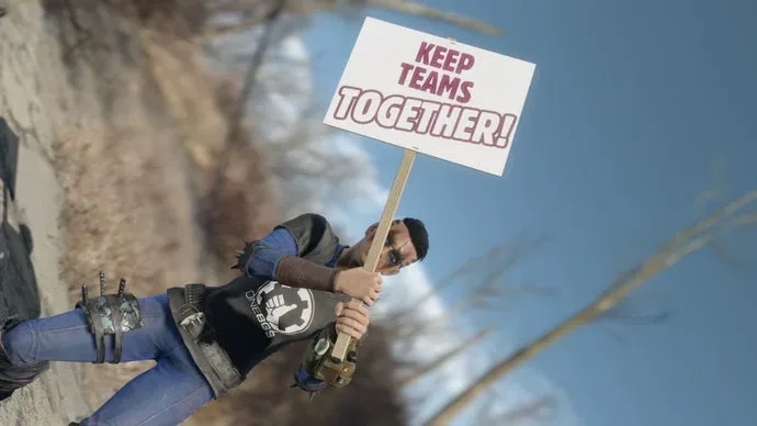 Ảnh minh họa — Microsoft công nhân đình công, modders trang bị logo OneBGS trong Fallout 4 để ủng hộ