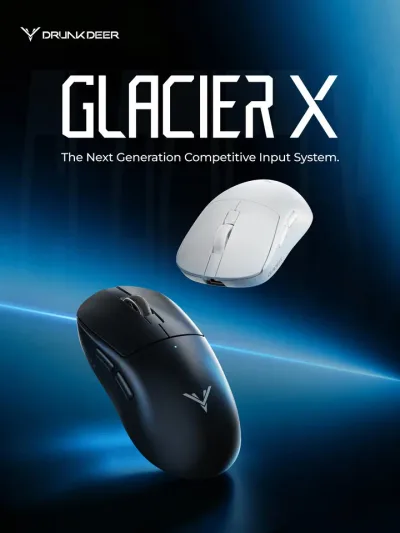 DrunkDeer ra mắt Glacier X: Chuột gaming thiết kế giống Logitech G Pro
