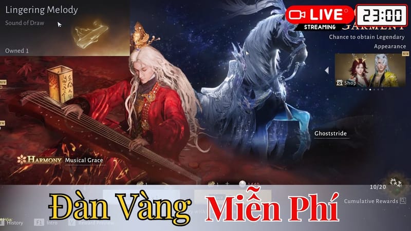 Where Winds Meet — Lấy Lingering Melody (Đàn Vàng) miễn phí